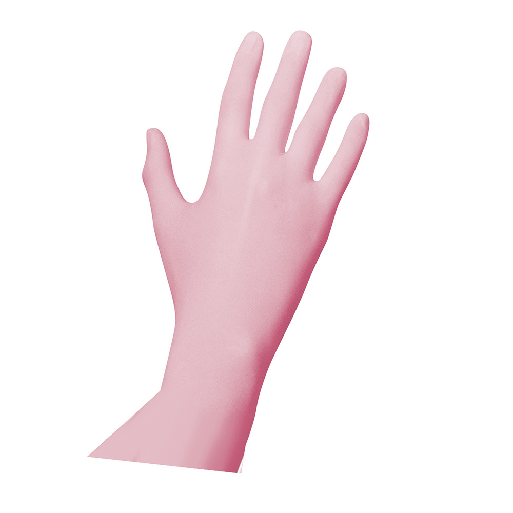 Nitril-handsker "Pink u/pudder, str. L, 100 - Nitril - Import Cosmetics