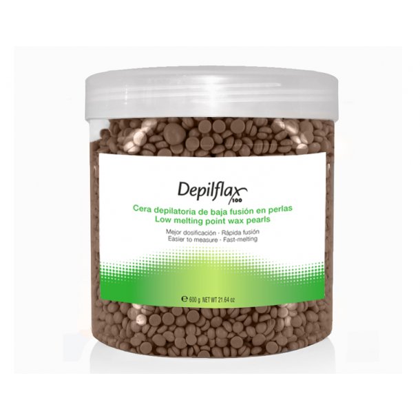 Depilflax Low Melting Pearls, Choco 600 g <br><b>(uden brug af strips)</b>